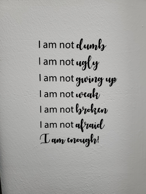 I Am Enough Wall Decal