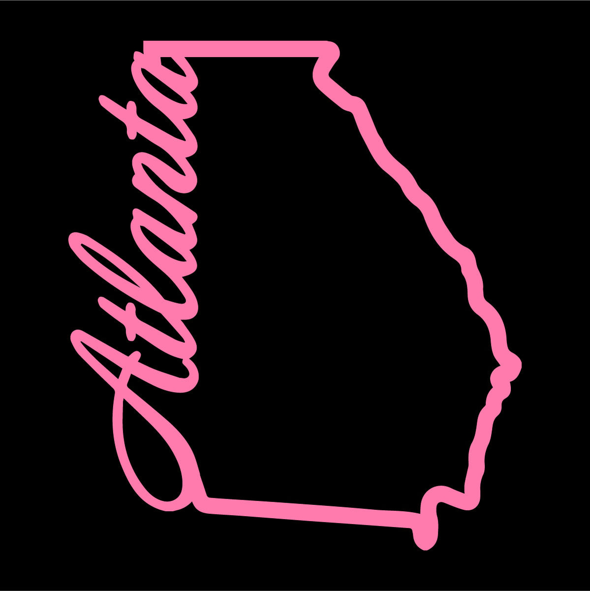 Alanta Cursive Atlanta Georgia Cursive Decal – DADA BLACK SHEEP DECALS