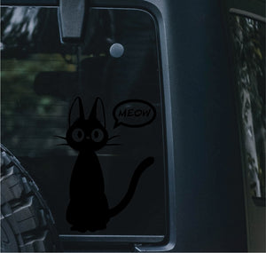 Open image in slideshow, Black Cat Meow Decal
