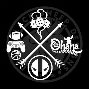 Open image in slideshow, Deadpool, Ohana, Sports Lover, DBZ Cross Arrow V.2
